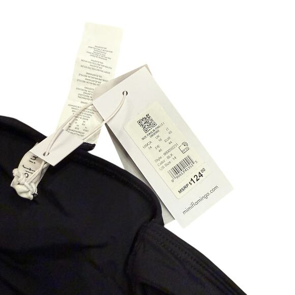 Mimi Flamingo Sonny One Piece NEW black swimsuit 14 - Picture 4 of 8